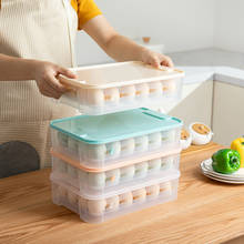 Caja de almacenamiento de huevos de plástico para el hogar, estante apilable de 24 rejillas para almacenamiento de huevos de cocina, nevera portátil de viaje 2024 - compra barato