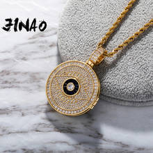 JINAO custom photo round medallion pendant iced High Quality  Personality Iced Out CZ pendant men hip hop fashion jewelry 2024 - buy cheap