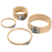 Aros de bambú para bordado, aros de madera, Marco para punto de cruz, herramienta para manualidades, 8-30cm, 10 unids/set por juego 2024 - compra barato