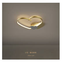 Lámpara de techo creativa simple y moderna, iluminación romántica y cálida de amor para dormitorio, todo de cobre 2024 - compra barato