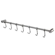 Kitchen Rail Rack Wall Mounted Utensil Hanging Rack Stainless Steel Hanger Hooks for Kitchen Tools Pot Towel 2024 - buy cheap