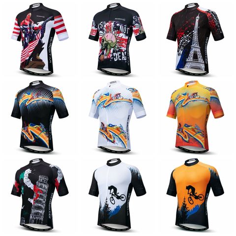Weimostar 2021 Cycling Jersey Skull Mtb Men Short Sleeve Maillot Ropa Ciclismo Bicycle Clothing Quick Dry Bike Clothes Top Wear 2022 - buy cheap