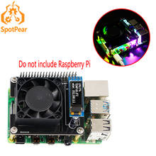 Placa de expansão de ventilador com oled, placa de controle inteligente de temperatura raspberry pi 4/3 modelo b 2024 - compre barato