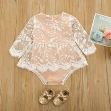 0-24 Months Newborn Baby Girl Flower Clothes Long Sleeve Lace Romper Dress One-Pieces Outfit 2024 - buy cheap
