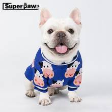 Cute Cow Pet Dog Sweater Jumper Clothes Winter Warm Hoodie Jacket Coat for Small Medium Dogs Cat Cats French Bulldog Pug MPC04 2024 - buy cheap