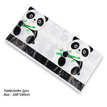1pcs/set 108CM*180CM Panda disposable tablecloths Panda theme birthday party decorations Panda theme plastic tablecloths 2024 - buy cheap