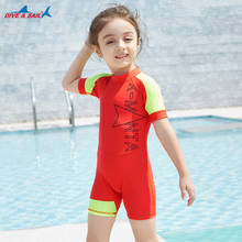 Wetsuits Lycra One Piece Swimwear for Boys Girls Diving Bathing Suit Children UPF50+ Sunscreen Surfing Rash Guard 2024 - buy cheap