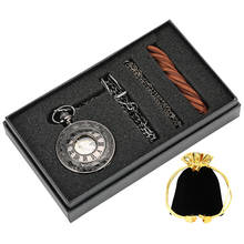 Hand-winding Mechanical Pocket Watch Necklace Chain Gifts Box Unisex Hollow Out Black Dial Durable Black Case Pocket Watch 2024 - buy cheap
