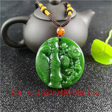 Collar con colgante de loro de Jade hetiano chino, verde Natural, amuleto tallado, joyería de jadeita, regalos para hombres y mujeres 2024 - compra barato