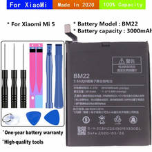 Bateria original para xiaomi mi 5, mi5, m5, bm22, bateria de 3000 mah, peça de substituição de telefone 2024 - compre barato