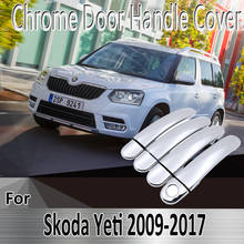 for Skoda Yeti 2009~2017 2010 2011 2012 2013 2014 2015 2016 Stickers Decoration Chrome Door Handle Cover Refit Car Accessories 2024 - buy cheap