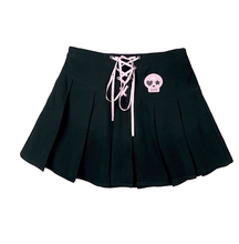 New Gothic Harajuku Rock Skirts Black Skull Print Bandage Splicing Fashion Preppy Style Hot Girl Punk High Waist Mini Skirt Suit 2024 - buy cheap