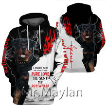 Rottweiler Fire 3D Printed Hoodies Men/women Hipster Streetwear Outfit Spring Boys Hiphop Hood Sweatshirts Tops Clothes 5XL A22 2024 - buy cheap