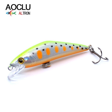 AOCLU Wobblers 8 Colors 50mm 5g Sinking Hard Bait Minnow Fishing Lure Tackle magnet weight transfer system for long Casting 2022 - купить недорого