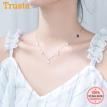 Женское ожерелье с подвеской в виде звезды Trusta, из настоящего серебра 925 пробы, ювелирное изделие для подруги, DS1870 2024 - купить недорого