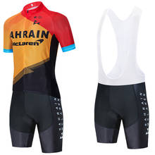 Equipe bahrain ciclismo camisa da bicicleta shorts definir 20d calças ropa ciclismo maillot roupas uniforme 2024 - compre barato