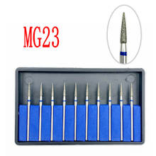 Type MG23 Diamond Nail Drill Milling Cutter Dental Grinding Polish Burs Nail Drill Polisher Dentist Tool 2.35mm Shank 10pcs 2024 - buy cheap