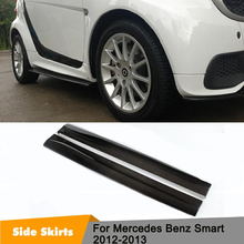 Carbon Fiber Auto Car Side Skirts Apron For Mercedes Benz Smart Side Bumper Protector 2012 2013 2024 - buy cheap