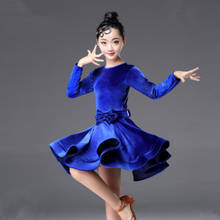 2021 rumba samba children samba cha cha tango skirt standard salsa girls Spandex latin dresses for dancing ballroom dance dress 2024 - buy cheap