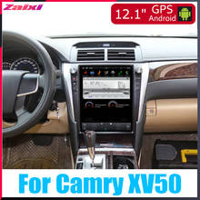 ZaiXi Android автомобильный мультимедийный gps для Toyota Camry XV50 2015 ~ 2017 радио вертикальный экран tesla экран радио видео USB DAB + 2024 - купить недорого