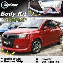 Bumper Lip Deflector Lips For Proton Savvy Front Spoiler Skirt For TopGear Friends to Car View Tuning / Body Kit / Strip 2024 - buy cheap