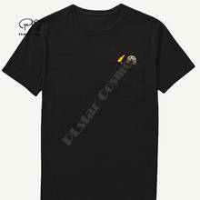 Drink Bear In Pocket T Shirt Dog Lovers Black Cotton Men Made in USA Cartoon t shirt men Unisex New Fashion tshirt style-2 2024 - buy cheap