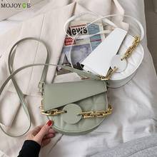 Casual Women Shoulder Messenger Bag PU Leather Pure Color Thick Chain Small Handbags Women's Designer Travel Handbag 2024 - buy cheap