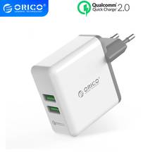 ORICO QC2.0 Fast Charger Dual Port Wall Charger 36W Mobile Phone USB Charger Adapter for iPhone Samsung Xiaomi Huawei Htc 2024 - buy cheap