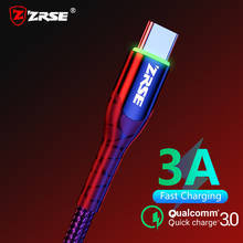 ZRSE C USB Cabo para Samsung A50 S10 S9 S8 S7 USB Tipo C Cabo de Sincronização de Dados de Carregamento Rápido para huawei Xiaomi Redmi Nota Mi9 7 K20 2024 - compre barato