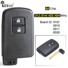 KEYECU 312 /314 / 433 / 434MHz Board ID 0010 0010 0101 0020 2 Button Smart Remote Key Fob for Toyota Auris Yaris Hybrid Auris 2024 - buy cheap