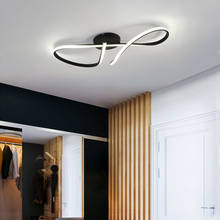 FANPINFANDO современные потолочные светодиодные потолочные светильники для гостиная, спальня кухня светодиодный потолочный светильник черного коридор в помещении освещение 2024 - купить недорого