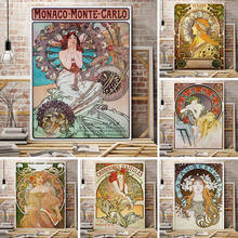 Alphonse Mucha lienzo carteles e impresiones arte Vintage mujer lienzo pintura arte en la pared imágenes artísticas para decoración del hogar 2024 - compra barato