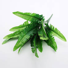 Folhas persas artificiais verdes de 40cm e 7 garfos, faça você mesmo, arranjo de plantas para estrada ou casamento, decoração de jardim e casa 2024 - compre barato