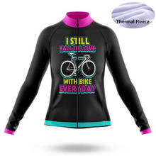 SPTGRVO Maillot Ciclismo Mujer Manga Larga Winter Thermal Fleece Cycling Clothing Women New Bike Jersey Uniform MTB Bicycle Wear 2024 - buy cheap