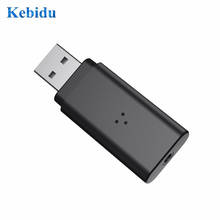 KEBIDU USB Bluetooth Receiver Adapter 3.5MM AUX Wireless Handsfree Bluetooth V5.0 Adapter For Speaker For Car For Android IOS 2024 - buy cheap