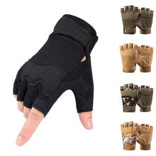 Guantes de combate para hombre, guantes tácticos para exteriores, Airsoft, deporte, medio dedo, tipo militar, tiro, caza, guantes mecánicos 2024 - compra barato