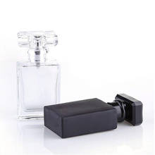 2pcs x 30ml transparent Black glass empty perfume bottle atomizer spray can be filled bottle spray box travel size portable 2024 - buy cheap