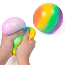Arco-íris ventilando bola antiestresse reliever bolas fidget sensorial brinquedos squeeze bola alívio do estresse brinquedos crianças adultos 2024 - compre barato