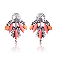 TODOX Women Glass Resin stud earrings Acrylic Crystal Female Elegant Earrings Fashion Jewelry Earrings Chirstmas gifts for girls 2024 - buy cheap