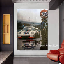 Póster nórdico de Le Mans Automobil sobre lienzo, imagen artística de pared para decoración del hogar, sin marco, 24 horas de duración 2024 - compra barato