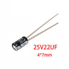 50PCS Higt quality 25V22UF 4*7mm 22UF 25V 4*7 Electrolytic capacitor 2024 - buy cheap