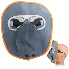 Confortável dobrável couro de vaca capacete de soldagem automático luz variável máscara de soldagem com óculos de sol para vários soldagem 2024 - compre barato