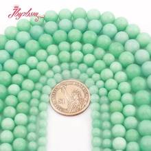 Cuentas redondas facetadas de amazonita verde para hombre y mujer, abalorios de piedra para mujer, collar, pulsera, pendientes, anillos, fabricación de joyas de 15" 2024 - compra barato