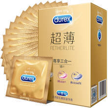 NEW Durex  Feeling 3in1 Penis Sleeve Extender Sex Products Natural Latex Condoms for Men with Full Oil Time Delay Ejaculation 2024 - buy cheap