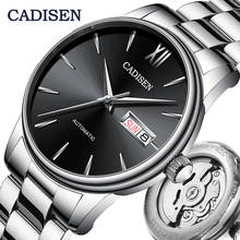 Часы наручные CADISEN Мужские автоматические, брендовые роскошные механические в японском стиле, NH36A, с датой, неделей 2024 - купить недорого