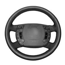 Hand-stitched Black PU Artificial Leather Car Steering Wheel Cover for Citroen C5 2008 2009 2010 2011 2012 2013 2014 2015 -2017 2024 - buy cheap