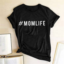 # Momlife футболка с буквенным принтом женская повседневная забавная футболка с коротким рукавом Harajuku Графические футболки женские трендовые Топы для дам 2024 - купить недорого