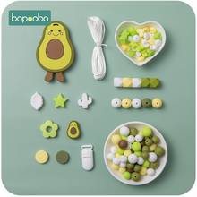 Bopoobo1Set  Silicone Beads BPA Free Food Grade Baby Teether Diy Pendant Pacifier Chain Nursing Accessories Gifts DIY Set 2024 - buy cheap
