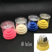 Instrumento de laboratorio Dental, caja de bloque de 48 agujeros (redonda) de plástico, 1 unidad 2024 - compra barato