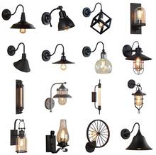 American style retro industrial style decorative wall lamp bar restaurant cafe Internet cafe corridor balcony iron wall lamp 2024 - buy cheap